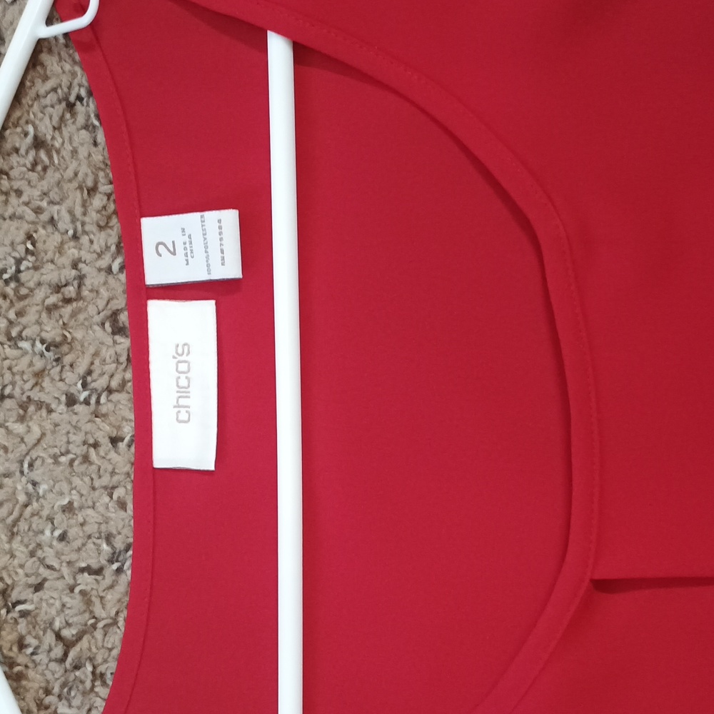 Chico's Bold Red Blouse